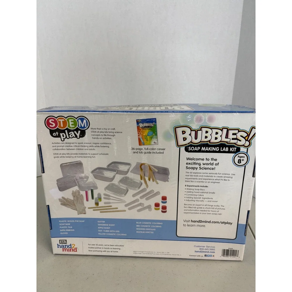 STEM at Play Bubbles Soap‎ Making Lab Kit ETA hand2mind 85668 New Sealed Ages 8+